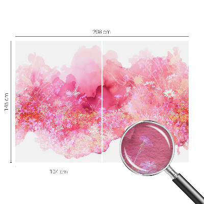 Fotomural decorativo para cabecero de cama con estampado floral