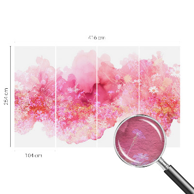 Fotomural decorativo para cabecero de cama con estampado floral