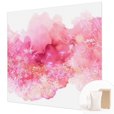 Fotomural decorativo para cabecero de cama con estampado floral