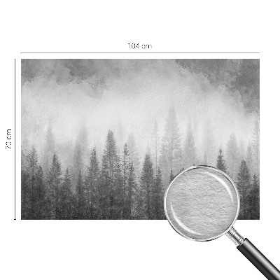 Mural de pared con estampado hermoso con motivo de niebla en el bosque
