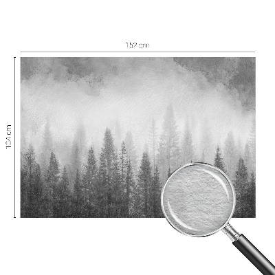 Mural de pared con estampado hermoso con motivo de niebla en el bosque
