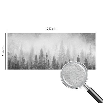 Mural de pared con estampado hermoso con motivo de niebla en el bosque
