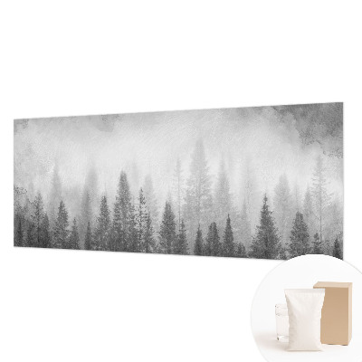 Mural de pared con estampado hermoso con motivo de niebla en el bosque