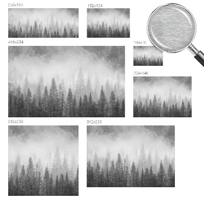 Mural de pared con estampado hermoso con motivo de niebla en el bosque