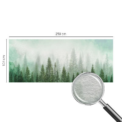 Papel mural texturado decorativo con diseño de un lobo en el bosque