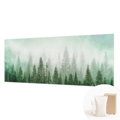 Papel mural texturado decorativo con diseño de un lobo en el bosque