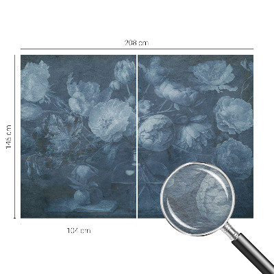 Fotomural decorativo para cabecero de cama con un motivo de arreglo floral