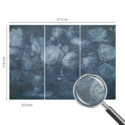 Fotomural decorativo para cabecero de cama con un motivo de arreglo floral