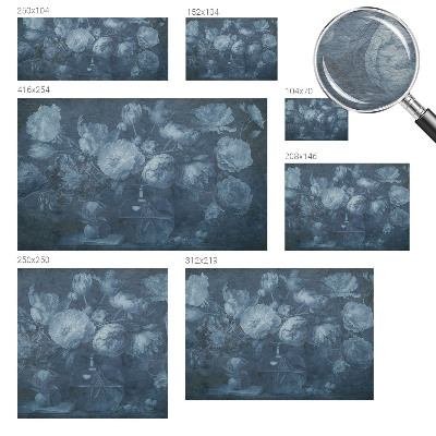 Fotomural decorativo para cabecero de cama con un motivo de arreglo floral