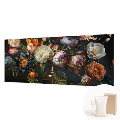 Papel mural con patrón decorativo con motivo de ramo de flores