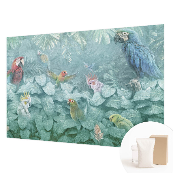 Mural de pared con estampado hermoso con diseño de aves exóticas