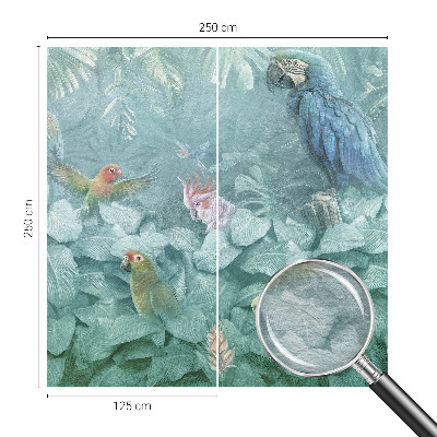 Mural de pared con estampado hermoso con diseño de aves exóticas