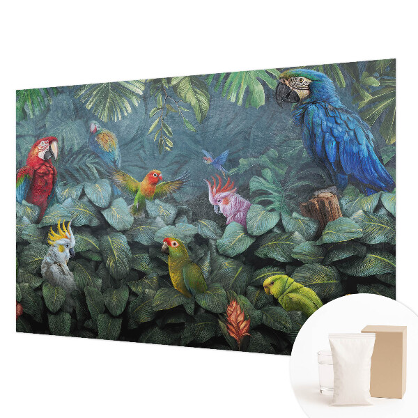Papel mural texturado decorativo con diseño de selva exótica