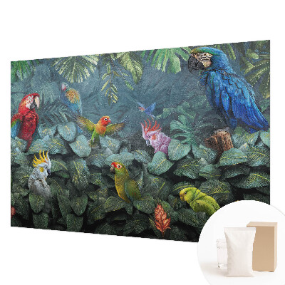 Papel mural texturado decorativo con diseño de selva exótica
