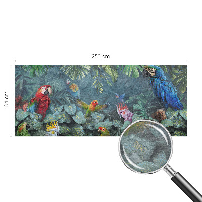 Papel mural texturado decorativo con diseño de selva exótica