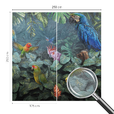 Papel mural texturado decorativo con diseño de selva exótica