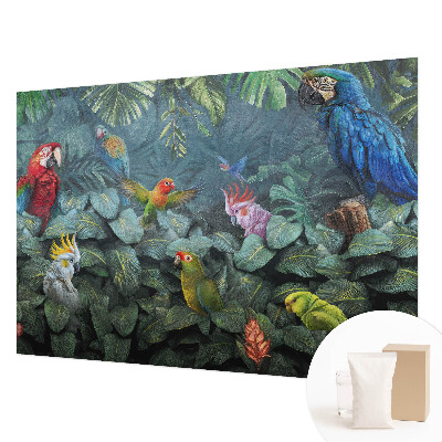 Papel mural texturado decorativo con diseño de selva exótica