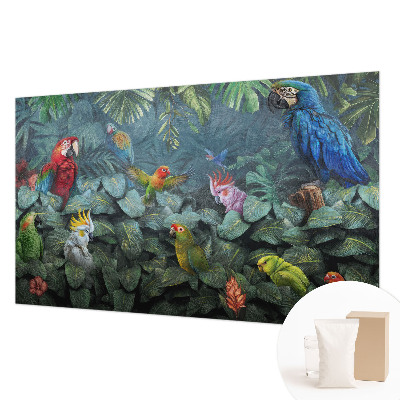 Papel mural texturado decorativo con diseño de selva exótica
