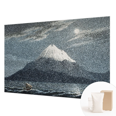 Papel mural con patrón decorativo con motivo 'Noche iluminada por la luna'