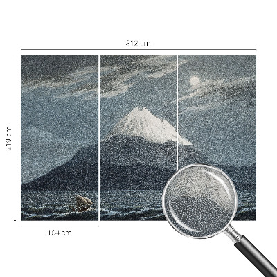 Papel mural con patrón decorativo con motivo 'Noche iluminada por la luna'