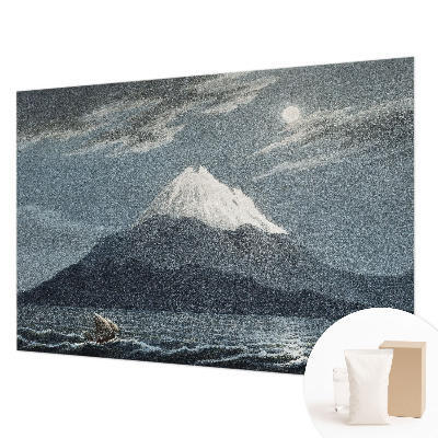 Papel mural con patrón decorativo con motivo 'Noche iluminada por la luna'