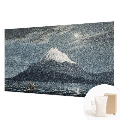 Papel mural con patrón decorativo con motivo 'Noche iluminada por la luna'