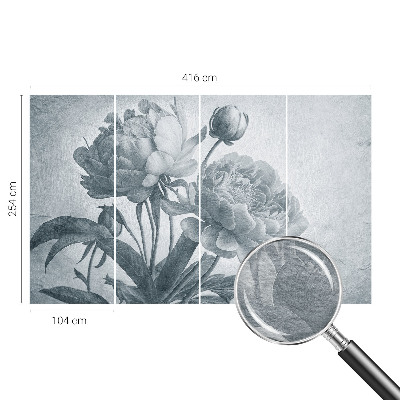Fotomural decorativo para cabecero de cama con diseño de elegancia floral para cabecero