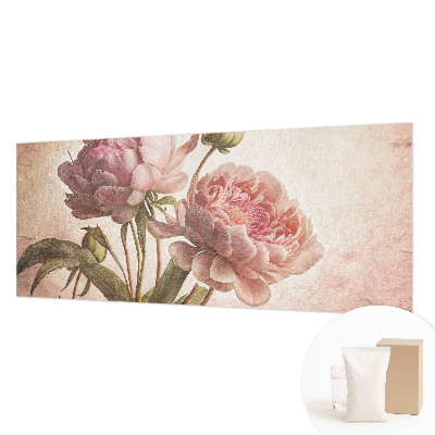 Mural decorativo con diseño de peonías delicadas