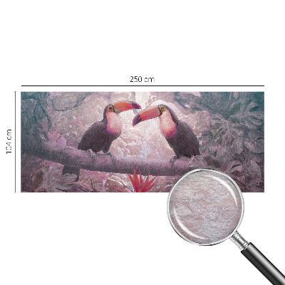 Papel mural con patrón decorativo con diseño de pareja exótica