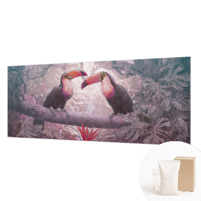 Papel mural con patrón decorativo con diseño de pareja exótica