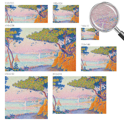 Fotomural decorativo para cabecero de cama con un paisaje colorido