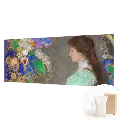 Papel mural con patrón decorativo con una escena romántica