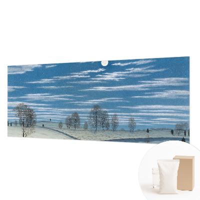 Mural de pared con estampado hermoso con motivo de paisaje invernal