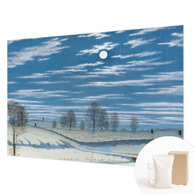 Mural de pared con estampado hermoso con motivo de paisaje invernal