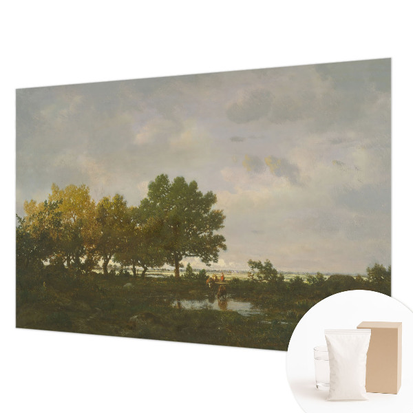 Fotomural decorativo para cabecero de cama con un paisaje forestal