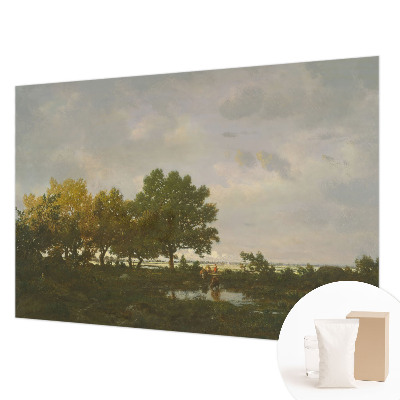 Fotomural decorativo para cabecero de cama con un paisaje forestal