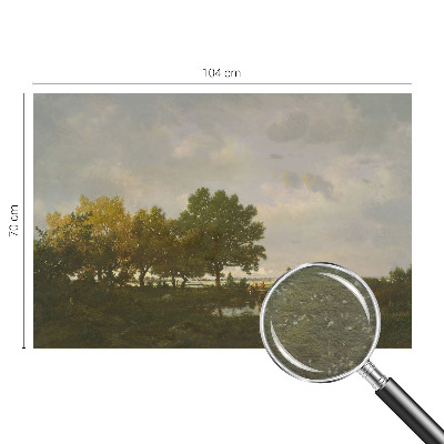 Fotomural decorativo para cabecero de cama con un paisaje forestal