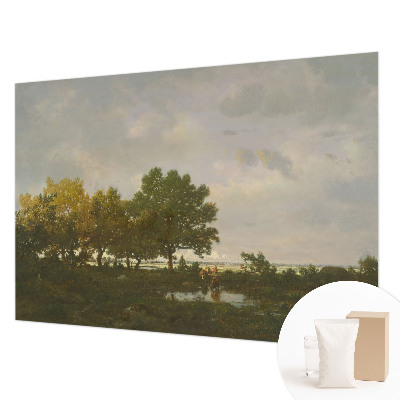 Fotomural decorativo para cabecero de cama con un paisaje forestal