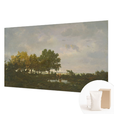 Fotomural decorativo para cabecero de cama con un paisaje forestal
