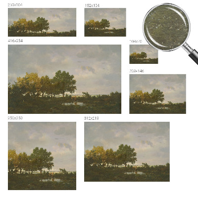 Fotomural decorativo para cabecero de cama con un paisaje forestal