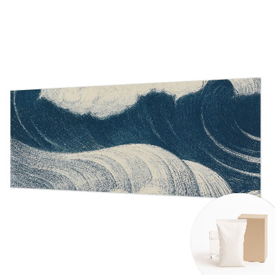 Mural decorativo con motivo de olas del mar