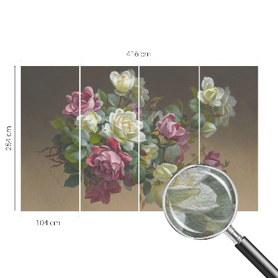 Mural de pared con estampado hermoso con un diseño de elegancia floral