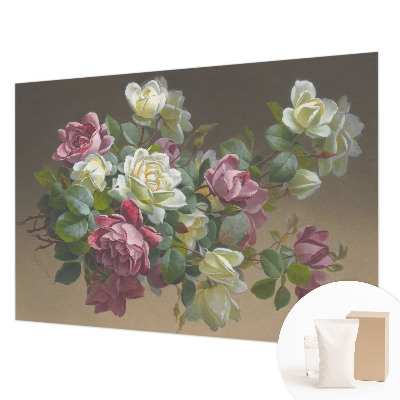 Mural de pared con estampado hermoso con un diseño de elegancia floral