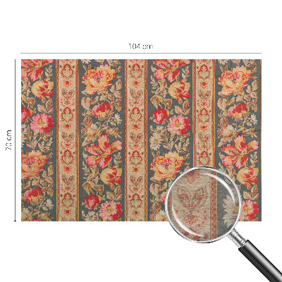 Papel mural texturado decorativo con estampado de flores coloridas