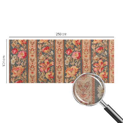 Papel mural texturado decorativo con estampado de flores coloridas