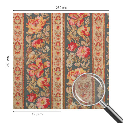 Papel mural texturado decorativo con estampado de flores coloridas