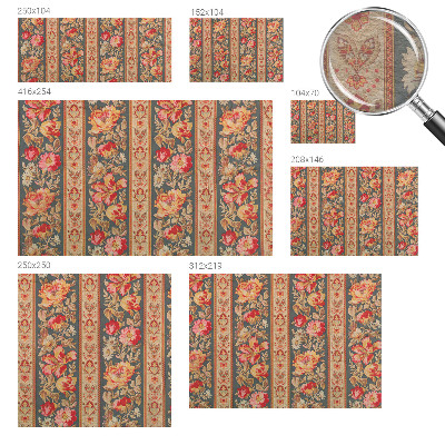 Papel mural texturado decorativo con estampado de flores coloridas