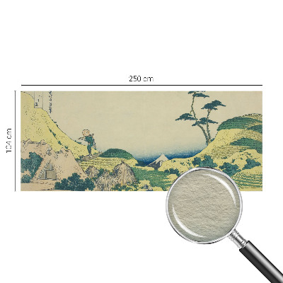 Papel mural con patrón decorativo con diseño de paisaje rural