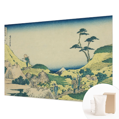 Papel mural con patrón decorativo con diseño de paisaje rural