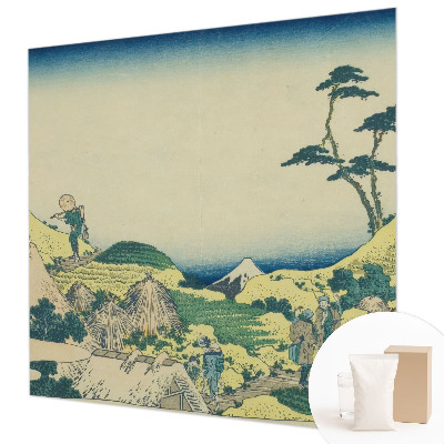 Papel mural con patrón decorativo con diseño de paisaje rural